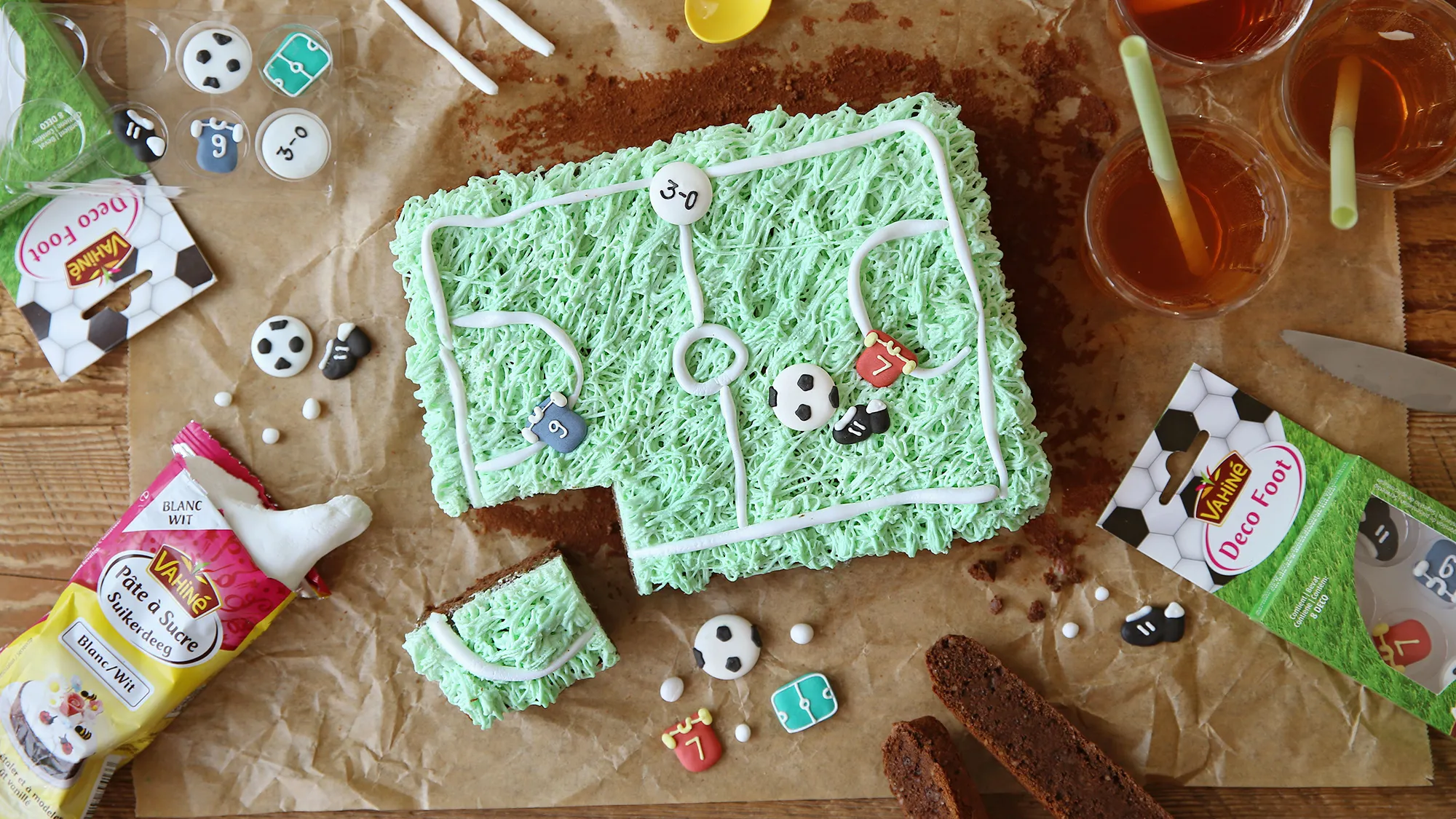 Gâteau terrain de foot - Recette | Vahiné