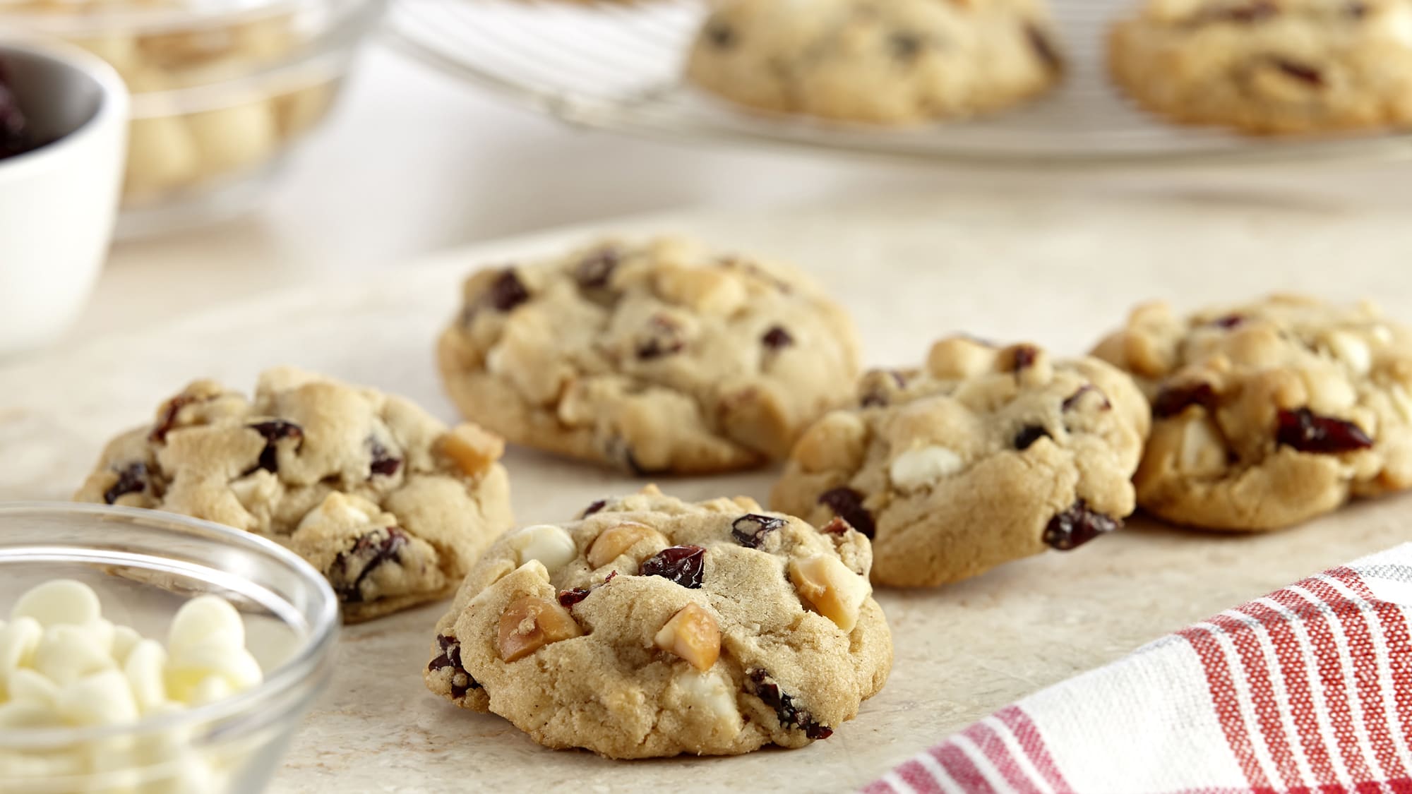 Recette des Cookies aux Cranberries & au Chocolat Blanc