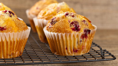 Muffins cranberries et chocolat blanc
