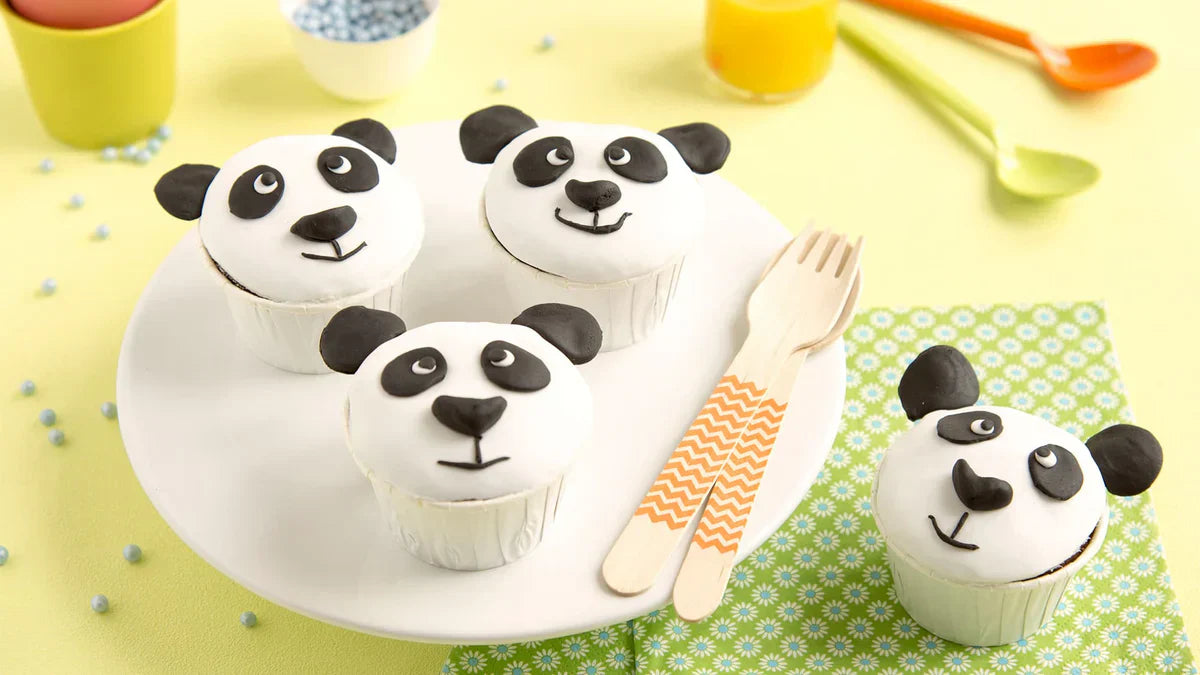 Cupcakes Panda aux cranberries