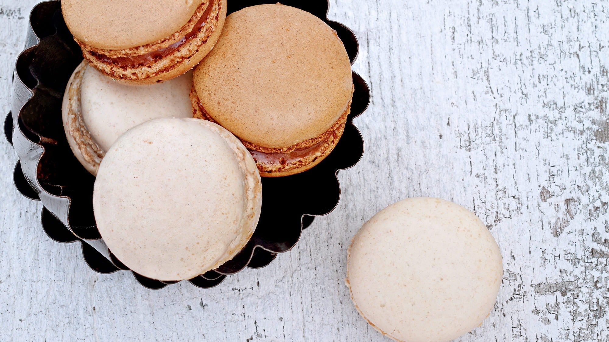 Macarons vanille et chocolat blanc