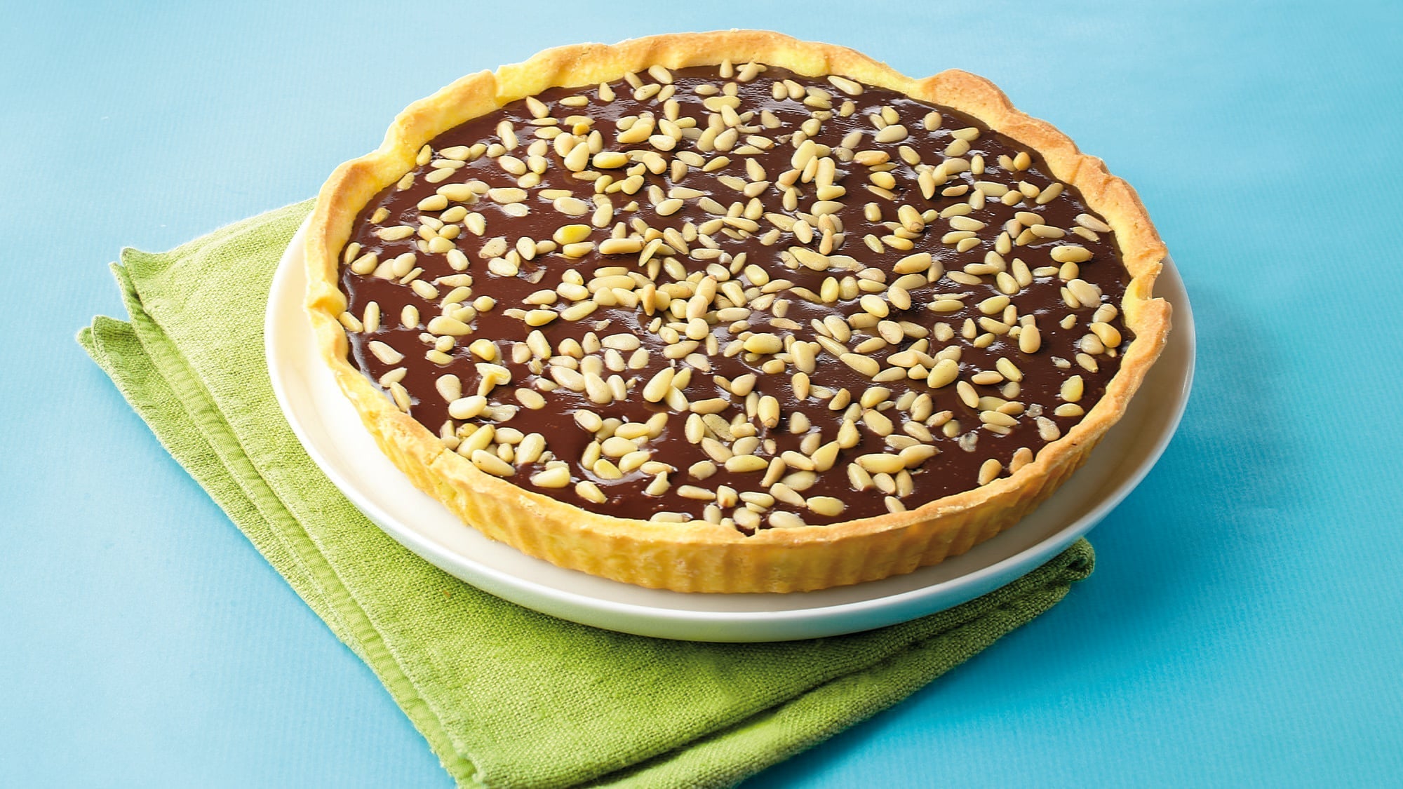 Recette Tarte au Chocolat & aux Pignons de Pin