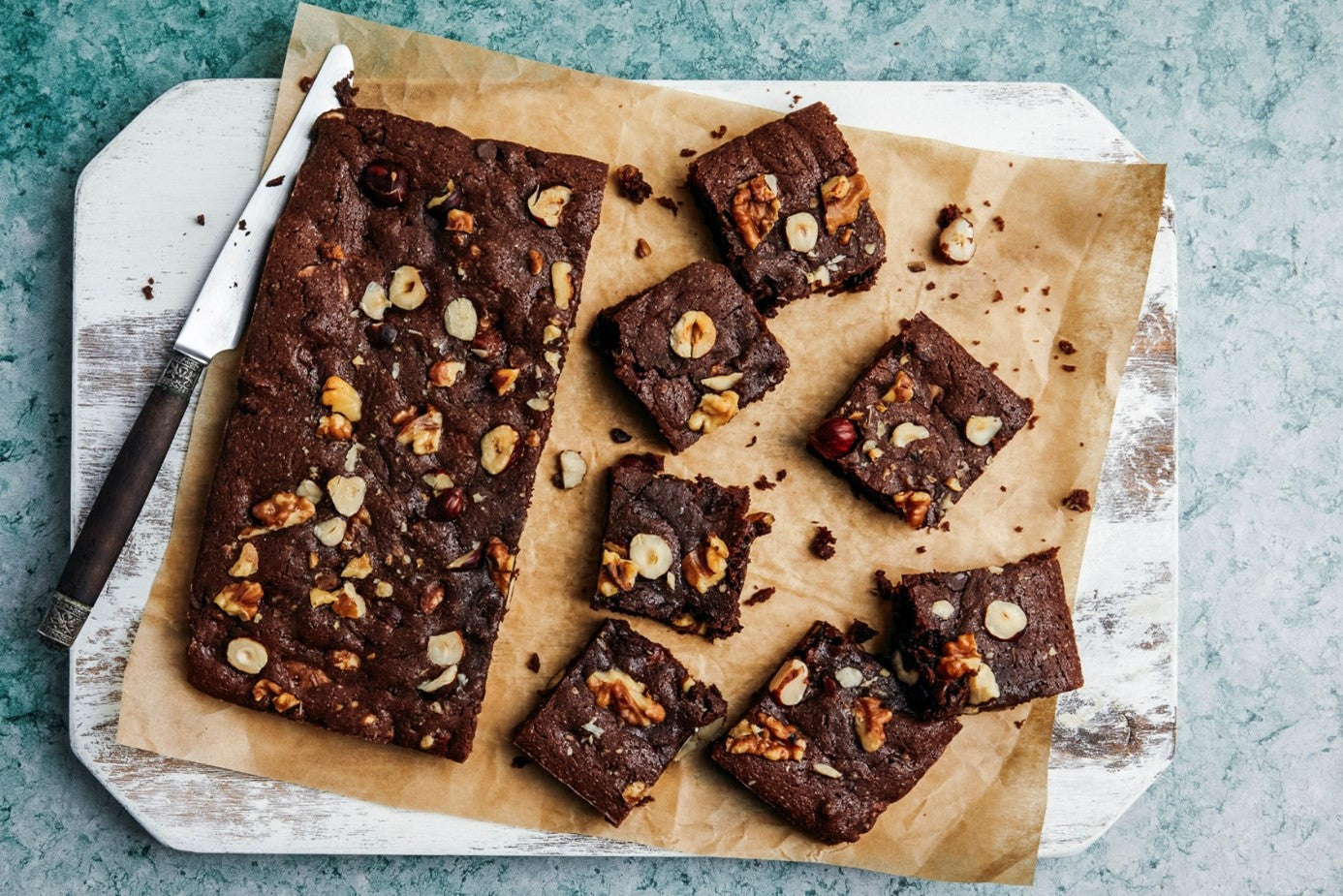 Brownies aux noisettes et noix