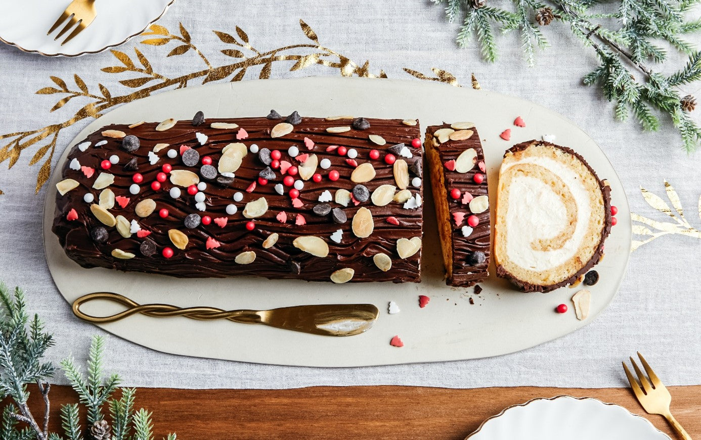 Bûche de Noël au Chocolat et Vanille