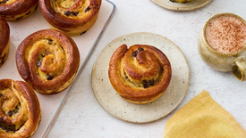 Brioches roulées chocolat et cannelle