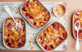 Gratin de framboises à l'amande