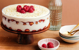 Tiramisu framboises aux éclats d'amandes