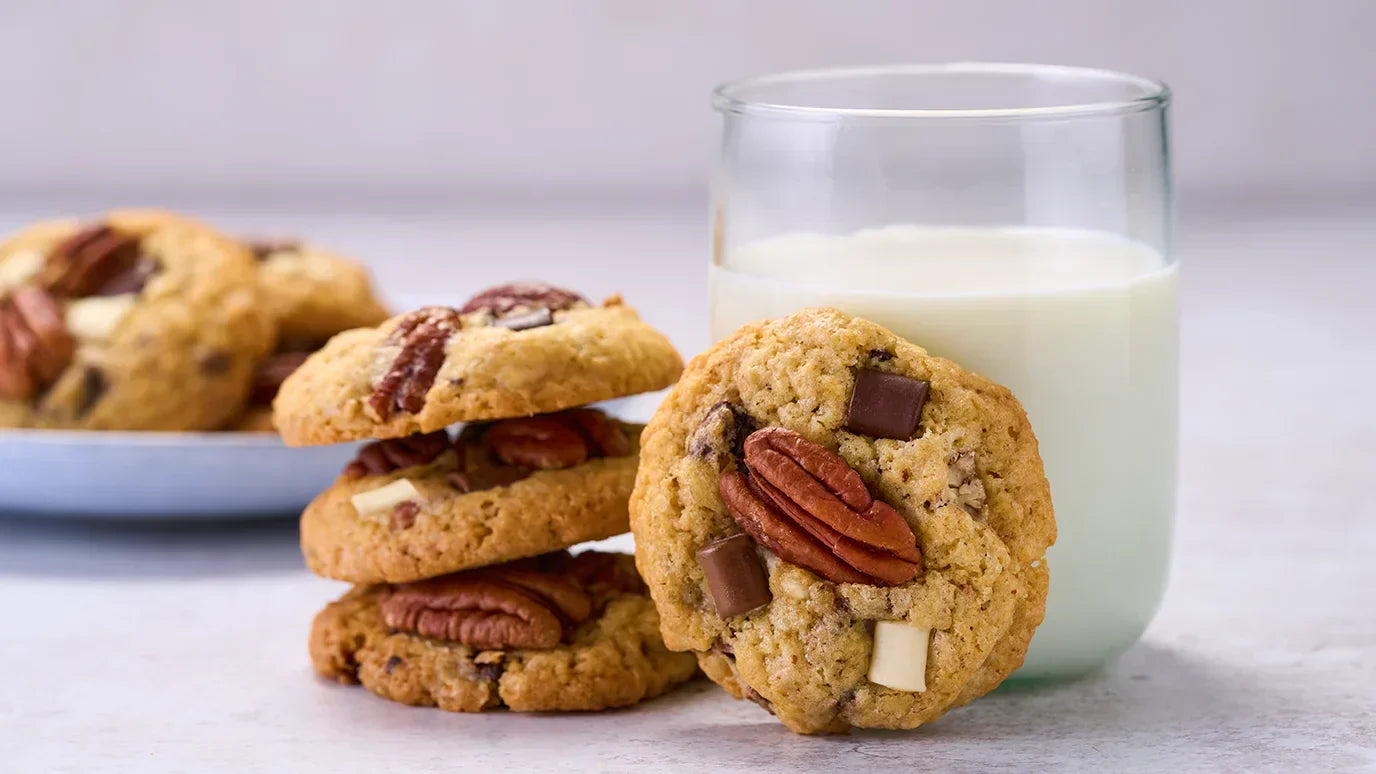 Cookies Chunks 3 chocolats aux noix de pécan et pâte à tartiner