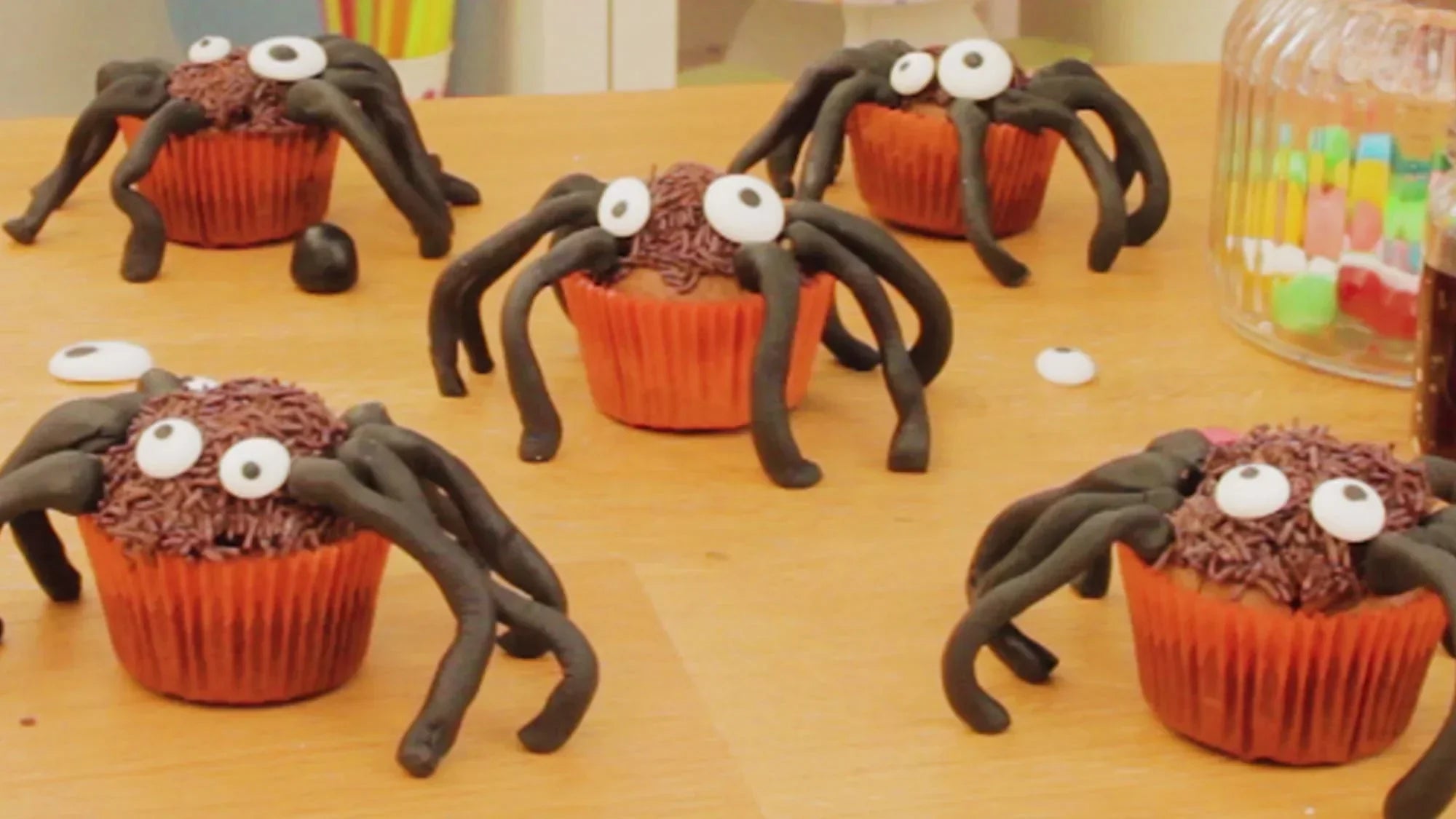 Cupcakes araignées