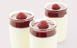 Panna cotta aux framboises