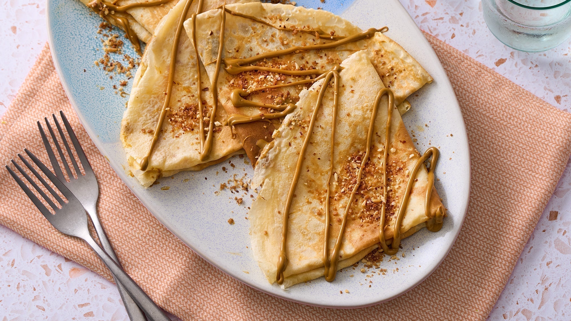 Crêpes à la pâte de pistache