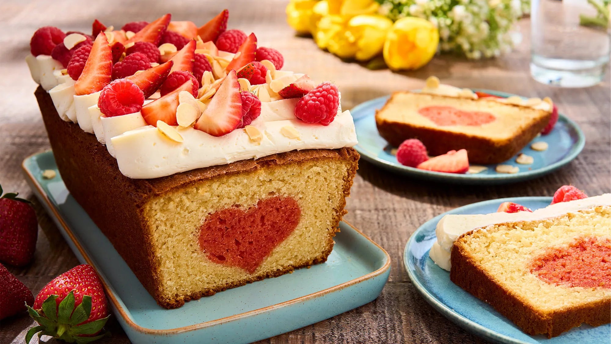 Cake cœur caché à la vanille