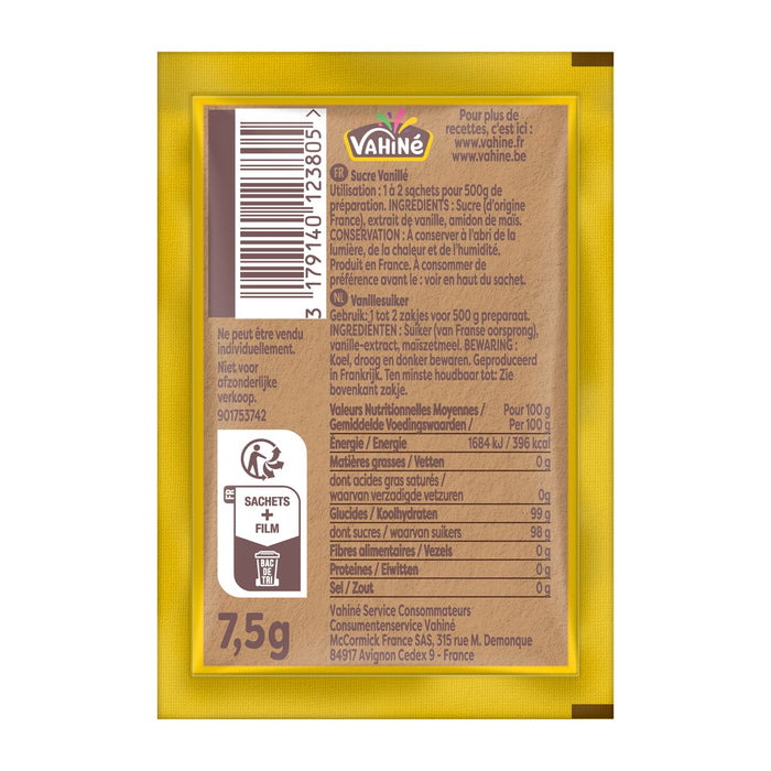 L'image montre les informations nutritionnelles et les ingrédients d'un produit chocolaté Witor's.