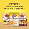 Les produits VahinAC sont prACsentACs avec le texte Parfumez dAClicieusement tous vos desserts !