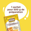 Un sachet de Sucre VanillinAC VahinAC est prACsentAC, indiquant qu'un sachet suffit pour 500 g de prACparation.