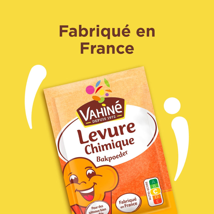 Levure chimique VahinAC Levure Chimique, fabriquAC en France.