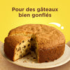 Un gActeau moelleux aux pACpites de chocolat, annoncAC pour des gActeaux bien gonflACs.