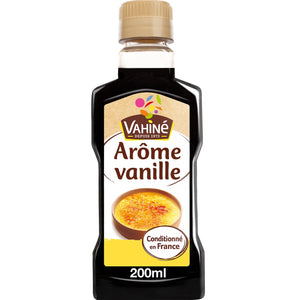 Une bouteille d'arôme vanille Vahiné est présentée.