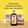 Les produits VahinAC, incluant de la vanilline, de l'extrait de vanille et de la vanille de Madagascar, sont prACsentACs avec le texte Parfumez dAClicieusement tous vos desserts!.