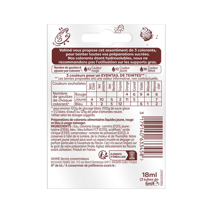 C'est le dos d'un emballage de teinture capillaire Garnier Nutrisse avec les instructions et les ingrACdients.