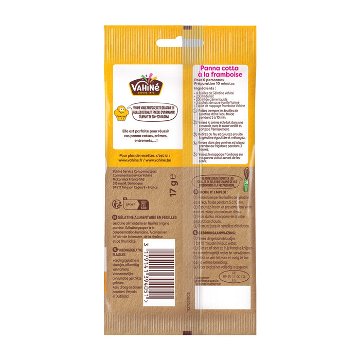 Le dos d'un paquet de bonbons A? mAccher Fruit-tella prACsente des informations nutritionnelles et les ingrACdients.