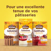 Un assortiment de produits Valensina GAClatine et GAClifruits est prACsentAC avec le texte Pour une excellente tenue de vos pActisseries, soulignant l'utilisation du produit en pActisserie.