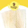Une pile de neuf feuilles de gAClatine est montrACe, indiquant la quantitAC du produit.