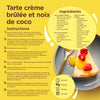 Recette de tarte crA?me brA>lACe et noix de coco avec ingrACdients et instructions.