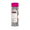 Une bouteille de Cake Mate Confetti Sprinkles avec un couvercle rose montre l'ACtiquette du produit.