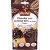 Les pépites de chocolat noir Vahiné, 70% cacao, sont présentées avec un muffin préparé avec le produit.