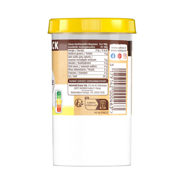 L'image montre les informations nutritionnelles et le code-barres sur un pot de cafAC instantanAC NescafAC Gold Blend.