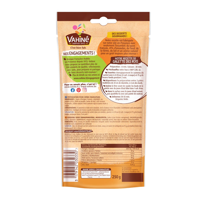 Préparation Pour Crème Frangipane