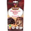 Un paquet de Vahiné Chocolat Noir Maxi Pépites, un produit de McCormick, est présenté à côté d'un exemple de pâtisseries utilisant les pépites de chocolat.