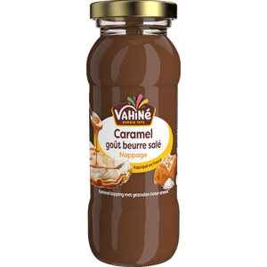 Une bouteille de pâte à tartiner Karine Caramel au Beurre Salé.