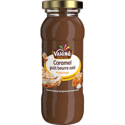 Une bouteille de pâte à tartiner Karine Caramel au Beurre Salé.