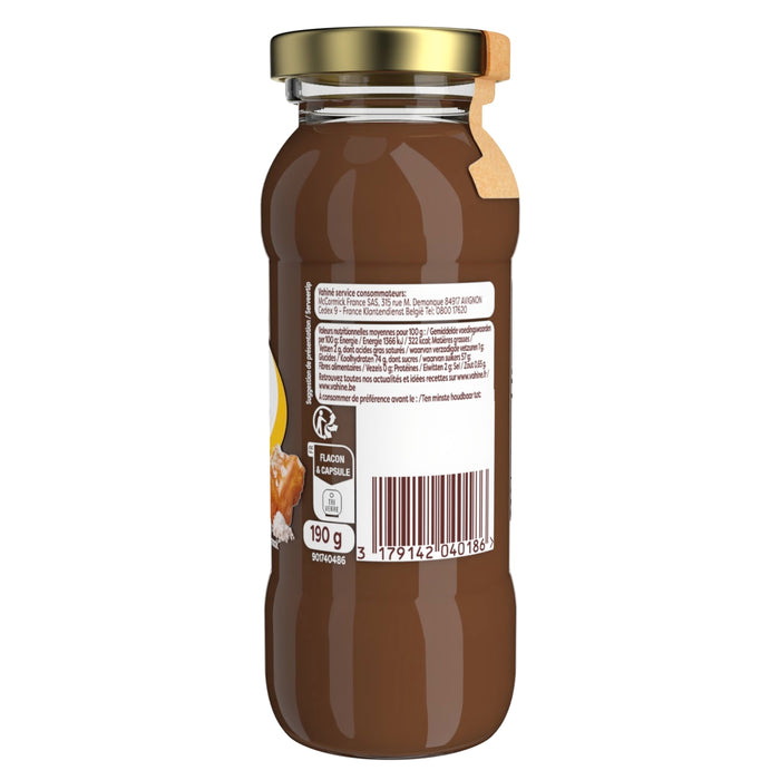 Une bouteille de lait au chocolat avec un tableau nutritionnel et un code-barres.