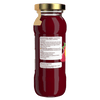 Une bouteille de jus de betterave avec une ACtiquette nutritionnelle et un bouchon dorAC.