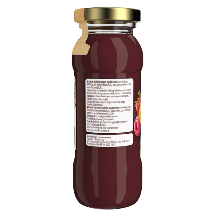 Une bouteille de jus de fruits avec une ACtiquette nutritionnelle au dos.