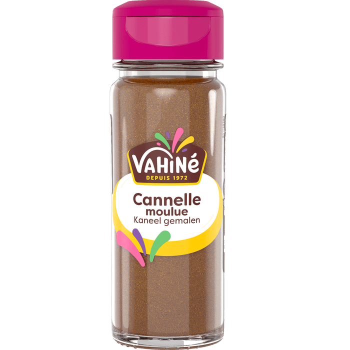 Une bouteille de cannelle moulue de la marque Vahiné.