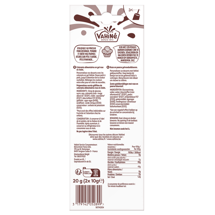 L'image montre le dos d'un emballage de produit Violife avec des informations nutritionnelles et des ingrACdients.