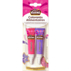 Un emballage de tubes de colorant alimentaire Vahiné en rose et violet.