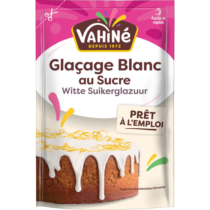 VahinAC GlaA?age Blanc au Sucre, un glaA?age blanc au sucre prAat A? l'emploi pour les gActeaux.