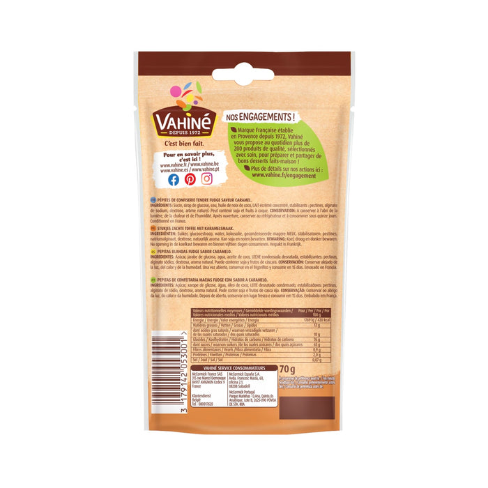 L'image montre le dos d'un sachet de Vicenzi Mini Snack, mettant en ACvidence les informations nutritionnelles et les ingrACdients.