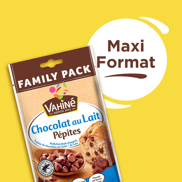 Un paquet familial Viene de pépites de chocolat au lait en format maxi.
