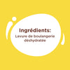 Illustration montrant la liste des ingrACdients d'un produit, qui comprend de la levure de boulangerie dACshydratACe.