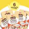 Un paquet de 6 sachets de VahinAC Levure de Boulanger, un produit de levure de boulangerie.
