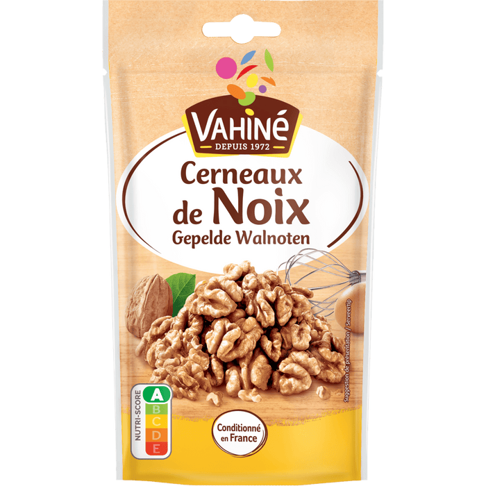 Un paquet de cerneaux de noix Vahiné, parfait pour la pâtisserie.