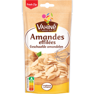 Un paquet d'amandes effilées de la marque Vahiné.