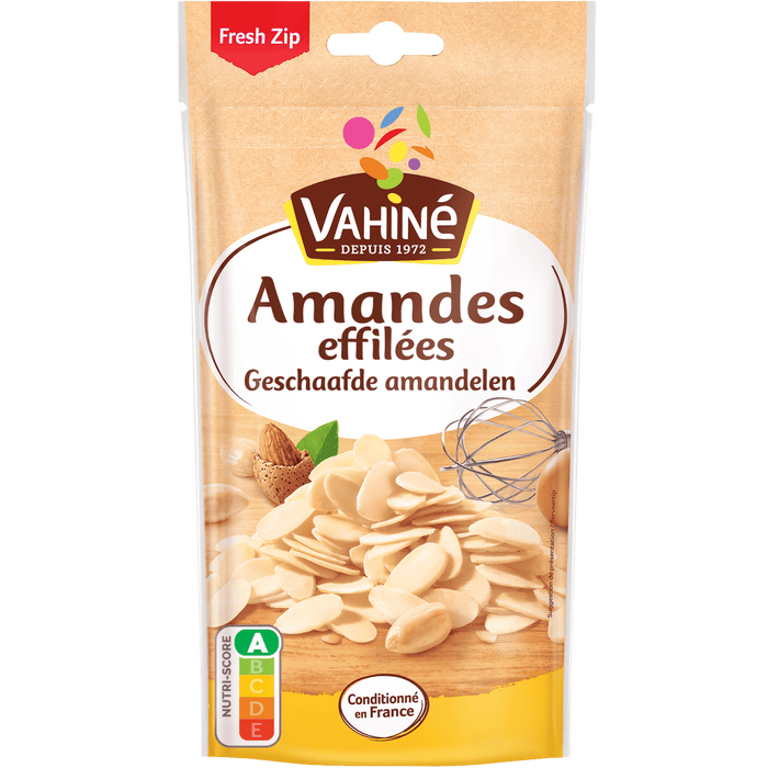 Un paquet d'amandes effilées de la marque Vahiné.