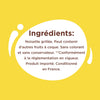 L'image montre la liste des ingrédients d'un produit alimentaire, qui comprend de la molotterie grillée et une note indiquant qu'il peut contenir d'autres fruits à coque.